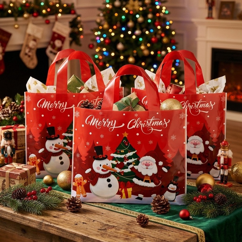 Event Party Shop - 5pcs Christmas Reusable Gift Bags with