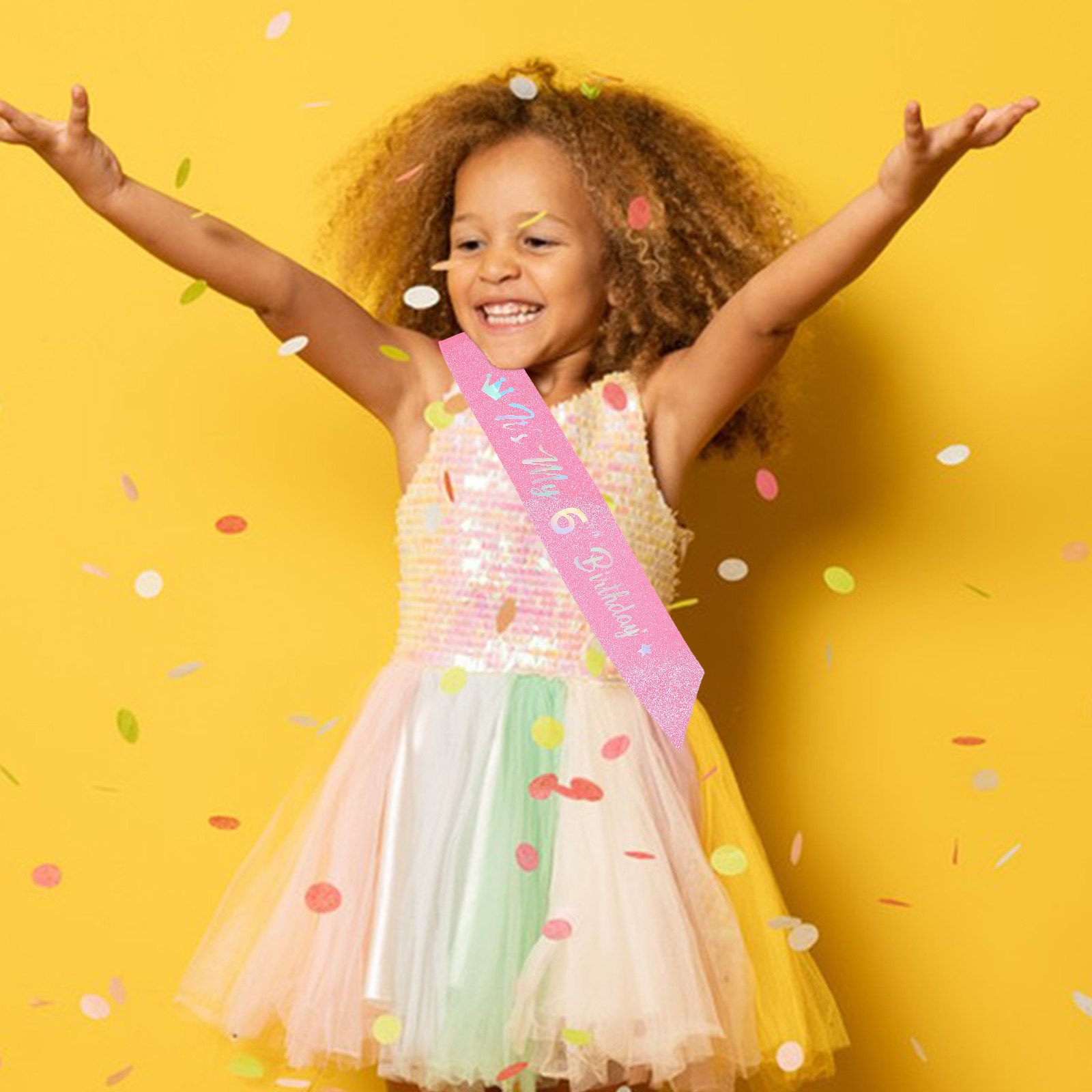 Birthday Sash Glitter - 5Pcs It's My Birthday Pink Glitter