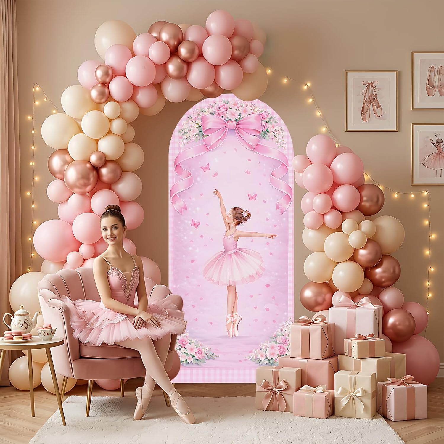 Custom 2-sided Ballerina Arch  - Dessert Table Backdrop review and price