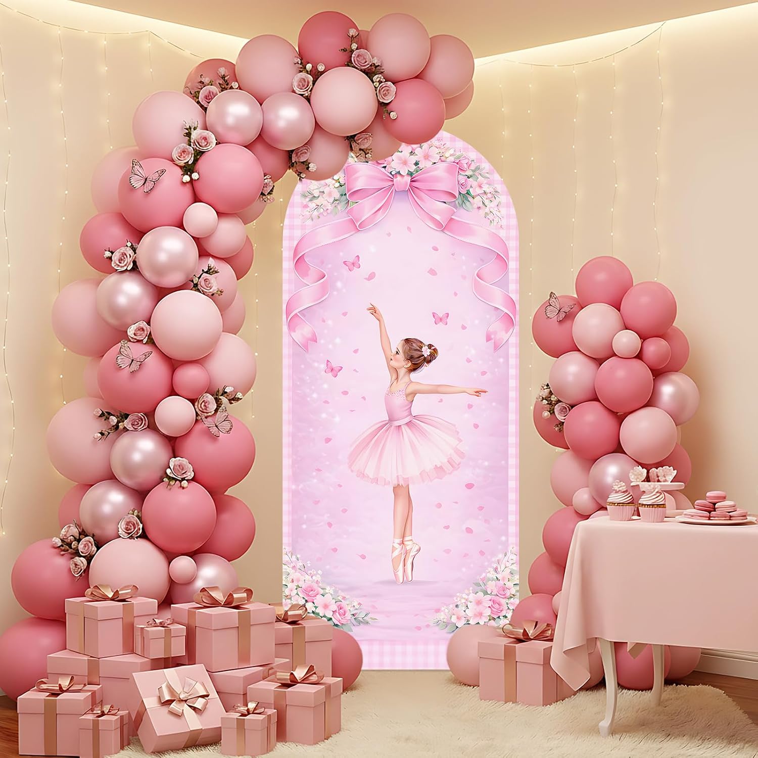 Custom 2-sided Ballerina Arch  - Dessert Table Backdrop review and price